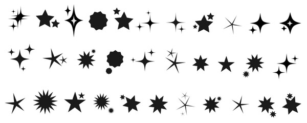 Shooting Star Black. Shooting star with an elegant star trail on a white background. Festive star sprinkles, powder. Vector png.	
