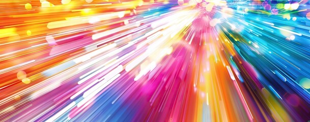 Fototapeta premium illustration of abstract background with blurred magic neon red light rays. AI generated illustration