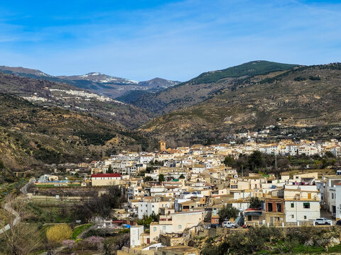 view of cadiar in the alpujarra of granada