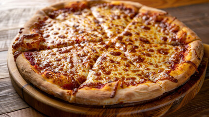 Delicious cheese pizza
