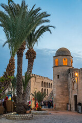 Fototapeta na wymiar Sus, ancient fortress, port city, sights of Tunisia