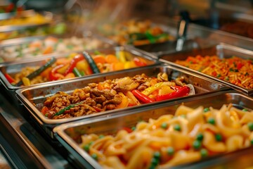 thai food in a buffet