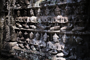 A sculpture in the Angkor Wat temple