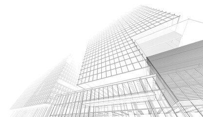 Fototapeta premium abstract architectural sketch