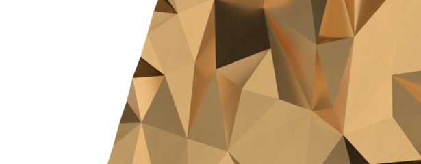 Gold polygon background 3d rendering, 3d illustration. Abstract triangle background. Gold background. Abstract Gold polygon wallpaper