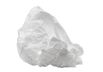 Obraz premium Crumpled and torn paper towels isolated on white