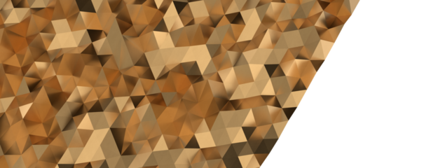 Gold Polygon Background 3D Rendering