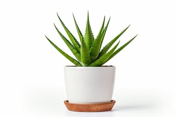 Aloe Vera in Pot Isolated, Mini Aloe Vera Plants Growing in Home Pots, Aloevera Ingredient