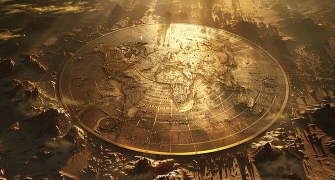 3D world map illustration