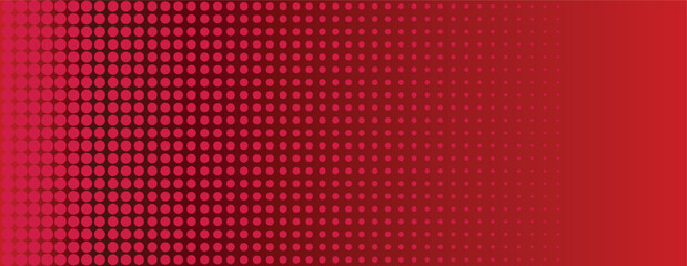 abstract red  halftone wide banner