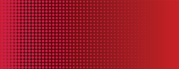 abstract red  halftone wide banner