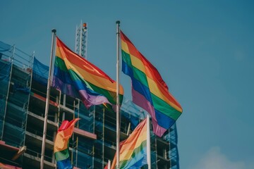 LGBTQ Pride snow. Rainbow intense love colorful conglomeration diversity Flag. Gradient motley colored arylide yellow LGBT rightsparade self assertion pride community