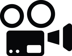 Camera icon. Movie video camera symbol sign vector illustration. Film Camera. Old Cinema icons. Film shooting, film player