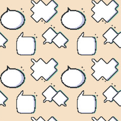 Comic bubble chat pattern background Vector