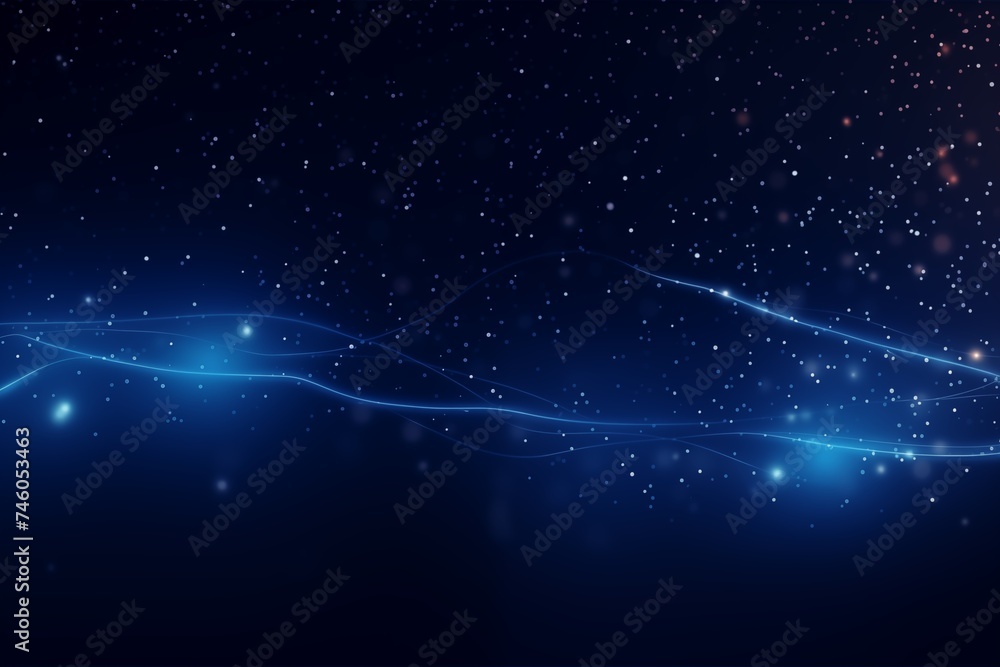 Poster dark blue and glow particle abstract background
