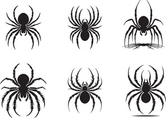Spider silhouette vector illustration