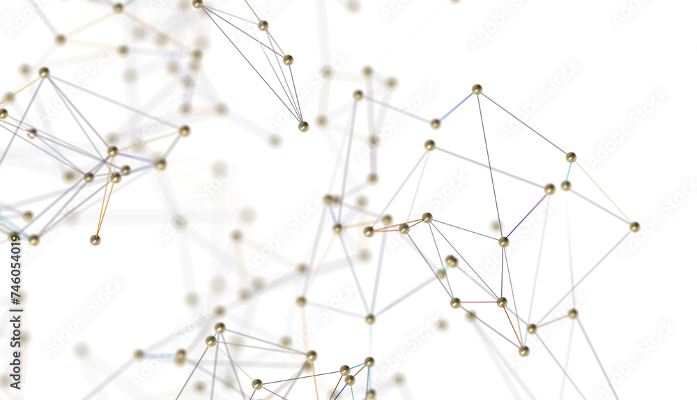 Poster Big data and artificial intelligence concept. Machine learning and cyber mind domination