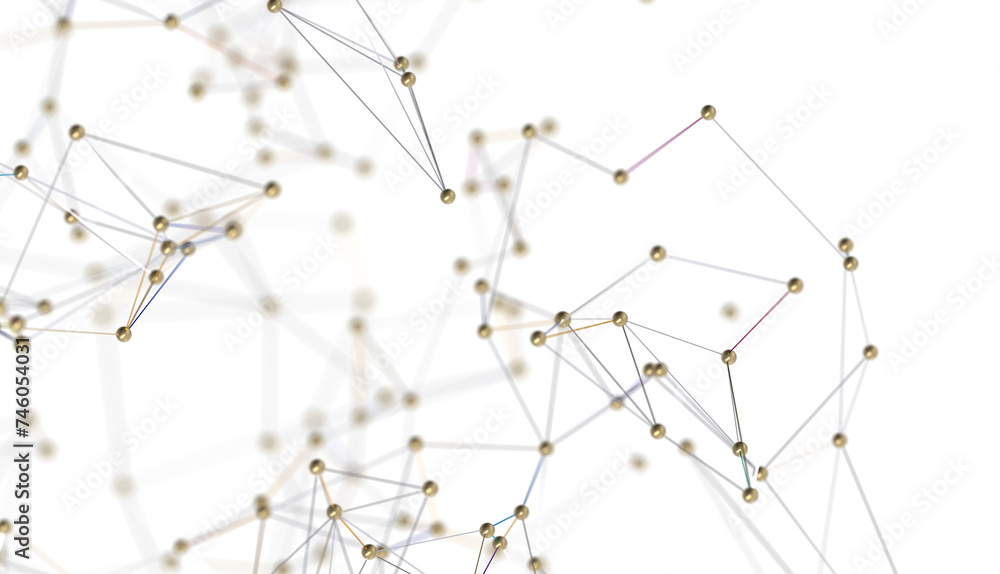 Aufkleber Big data and artificial intelligence concept. Machine learning and cyber mind domination