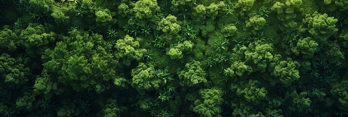 Lush greenery of various leaf textures - A verdant expanse showcasing a variety of leaf textures and shades of green, representing nature's diversity - obrazy, fototapety, plakaty