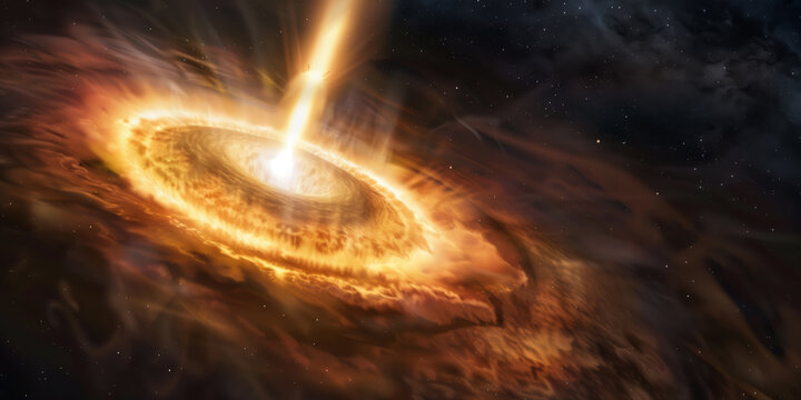 Space background with gamma ray bursts