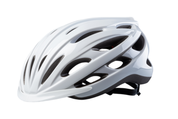 White bicycle bike safety helmet