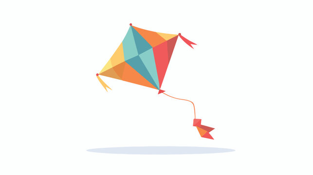 Kite toy funny icon isolated and flat image vector 