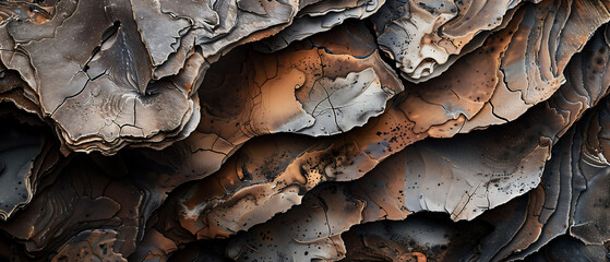 Brown and Gray Abstract Background with Textured Layers