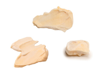 White sauce splashes isolated on white background.