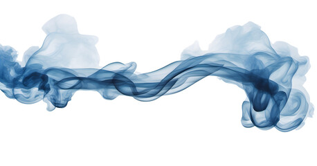 Blue smoke on a transparent background