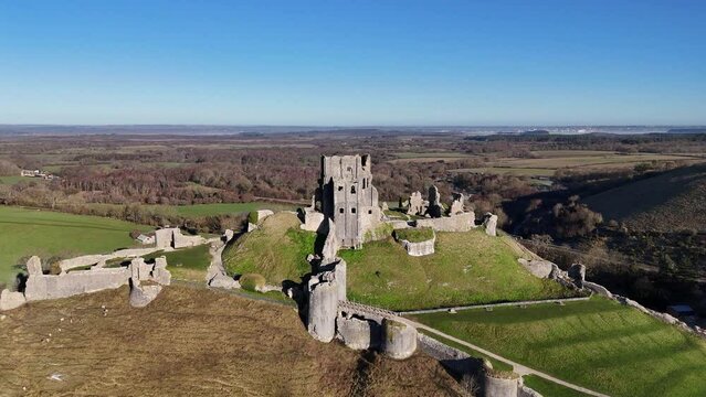 Corfe Castle in the Glorious Sunshine