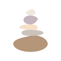 Balance stones for spa. Zen concept of concentration. Simple illustration of stack of geometric shapes