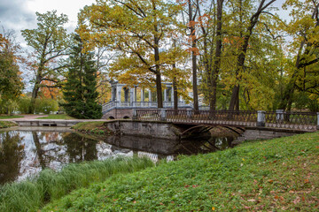 Marble Bridge. Catherine Park. Tsarskoye Selo. Pushkin. Saint Petersburg. Russia