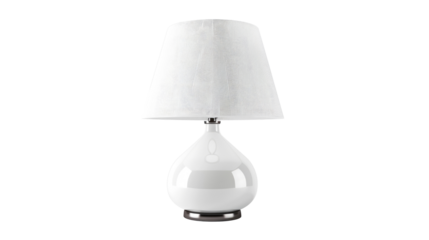 Stylish table lamp on transparent background