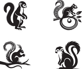 Squirrel Silhouette vector illustration