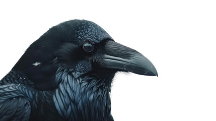 Naklejka premium Carrion Crow with inquisitive look, Corvus corone, isolated on transparent