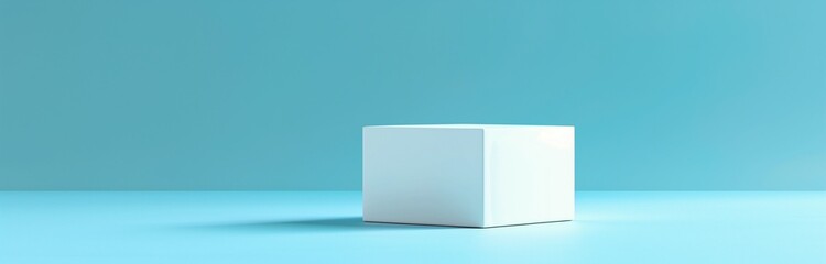 blank cardboard for copy space on blue background