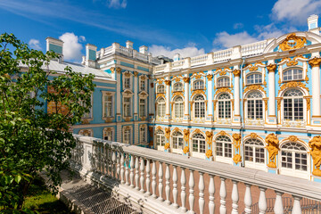 Catherine palace in Tsarskoe Selo (Pushkin), Saint Petersburg, Russia - obrazy, fototapety, plakaty