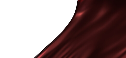 Flowing red cloth background, 3d rendering.