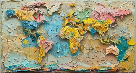 3D world map illustration