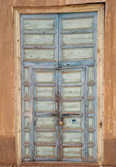 old wooden door with a window, high Atlas morocco