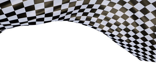 Checkered flag, race flag background - PNG