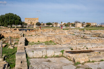 forum, Roman city of Pollentia, Alcudia, Mallorca, Balearic Islands, Spain