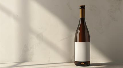Bottles of Champagne isolated on a gray background with a place for text