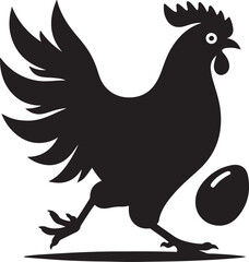 Chicken silhouette vector illustration