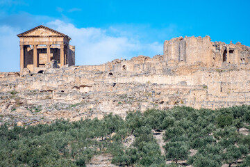 Dugga, Ancient Roman temple, sights of Tunisia, historical buildings