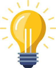 3D Light Bulb vector Growth Icon: Fostering Ideas, Creativity, and Innovative Solutions for Design Challenges