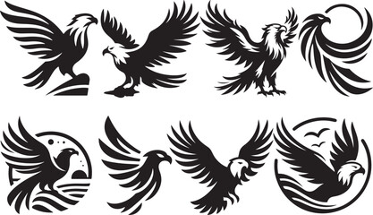 Eagle silhouette vector illustration 