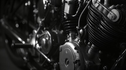 Fototapeta premium a close up of engine