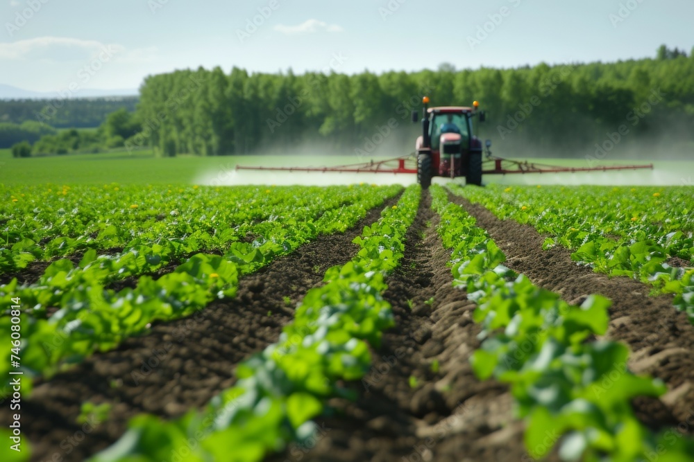 Poster agricultural field. background with selective focus and copy space