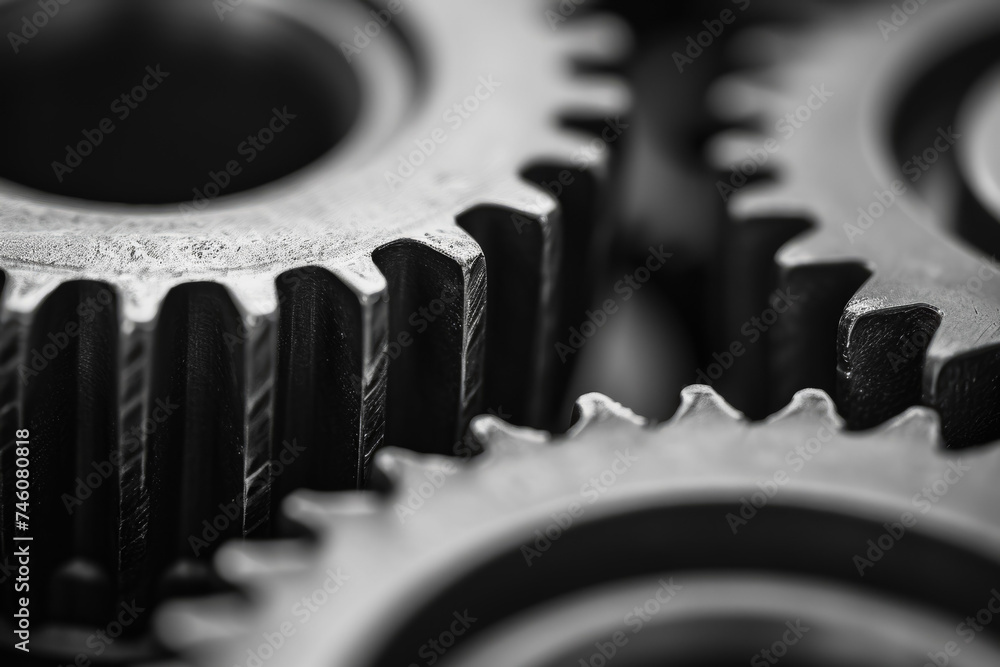 Poster gear system. background with selective focus and copy space